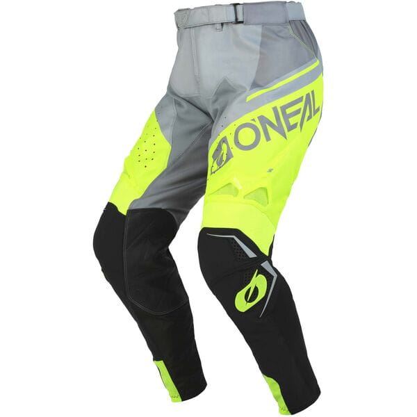 O'Neal 2024 Motocross Pants Hardwear Flow Grey Neon Yellow